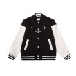 画像4: cross emblem baseball uniform BASEBALL JACKET  blouson  ユニセックス 男女兼用クロスエンブレムスタジアムジャンパー スタジャン MA-1 ボンバー ジャケット ブルゾン (4)