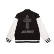 画像2: cross emblem baseball uniform BASEBALL JACKET  blouson  ユニセックス 男女兼用クロスエンブレムスタジアムジャンパー スタジャン MA-1 ボンバー ジャケット ブルゾン (2)