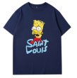 画像1: Paisley Head Simpson print t-shirt　ユニセックス男女兼用ペイズリーバンダナ ヘッドシンプソンプリントTシャツ (1)