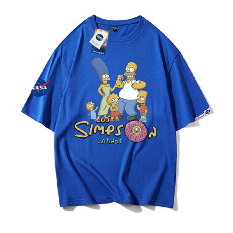 画像4: NASA x Simpson Family x Donuts print t-shirt　ユニセックス男女兼用NASAナサ×シンプソンファミリー×ドーナッツプリントTシャツ (4)