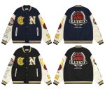 画像5: Black ncxk logo embroideryembroidery emblem baseball uniform BASEBALL JACKET  blouson vibe  ユニセックス 男女兼用ロゴ＆バスケットボール刺繍エンブレムスタジアムジャンパー スタジャン MA-1 ボンバー ジャケット ブルゾン (5)