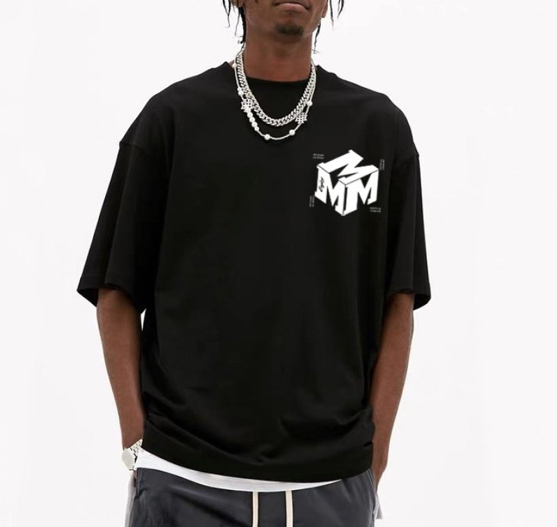 画像9: MEDM dice logo print Printing  t-shirt ユニセックス男女兼用MEDMダイスロゴプリントプリントTシャツ (9)