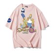 画像6: NASA x Simpson Family x Donuts print t-shirt　ユニセックス男女兼用NASAナサ×シンプソンファミリー×ドーナッツプリントTシャツ (6)