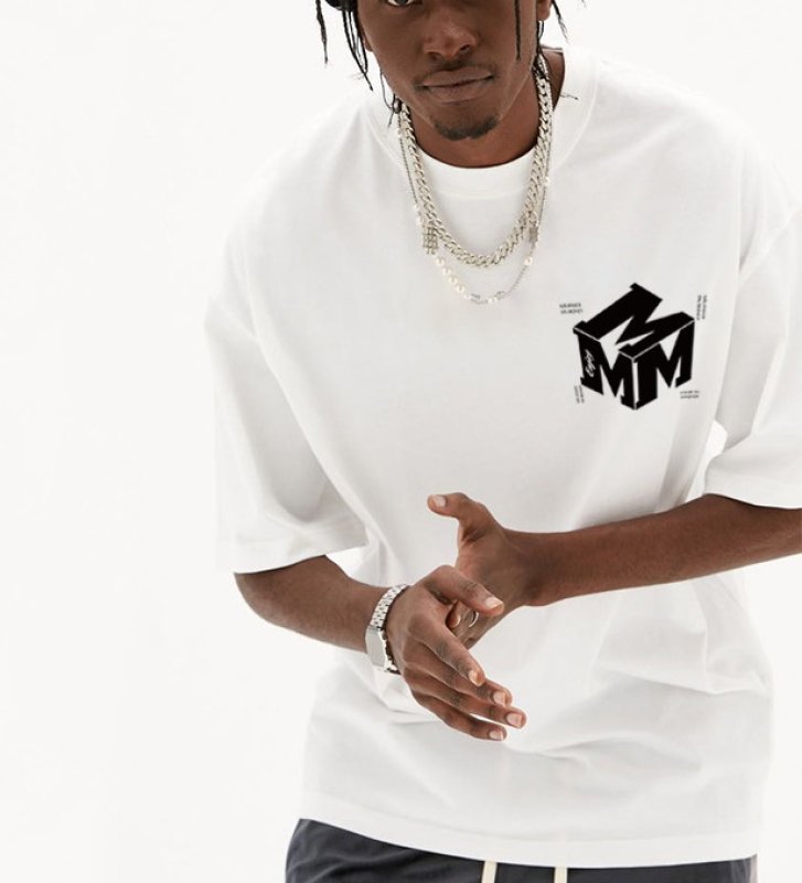 画像8: MEDM dice logo print Printing  t-shirt ユニセックス男女兼用MEDMダイスロゴプリントプリントTシャツ (8)