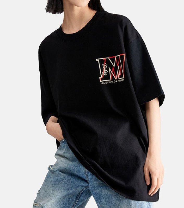 画像4: MEDM basic letters bottoming  t-shirt ユニセックス男女兼用MEDMベーシックレターロゴプリントプリントTシャツ (4)