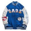 画像3: Fire dice embroidery emblem baseball uniform BASEBALL JACKET  blouson  ユニセックス 男女兼用ファイアーダイス サイコロ刺繍エンブレムスタジアムジャンパー スタジャン MA-1 ボンバー ジャケット ブルゾン (3)