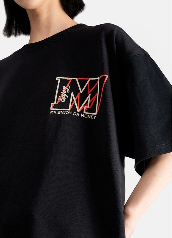 画像6: MEDM basic letters bottoming  t-shirt ユニセックス男女兼用MEDMベーシックレターロゴプリントプリントTシャツ (6)
