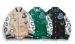 画像3: Sleeve flower embroidery emblem baseball uniform BASEBALL JACKET  blouson  ユニセックス 男女兼用フラワー袖刺繍エンブレムスタジアムジャンパー スタジャン MA-1 ボンバー ジャケット ブルゾン (3)