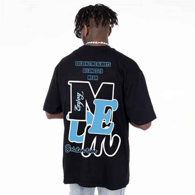 画像2: MEDM Back large letter print t-shirt　ユニセックス男女兼用MEDMバックラージレタープリント＆ロゴプリントTシャツ (2)