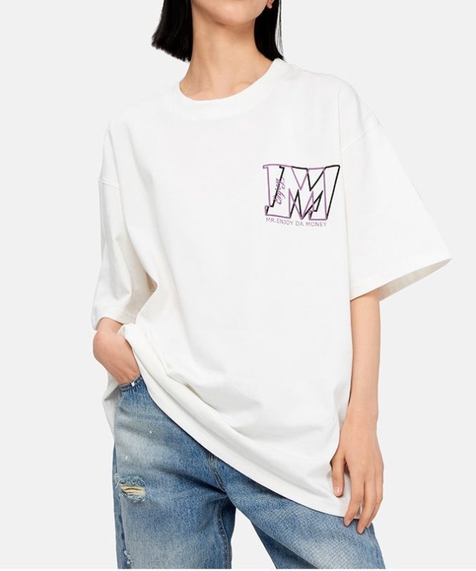 画像5: MEDM basic letters bottoming  t-shirt ユニセックス男女兼用MEDMベーシックレターロゴプリントプリントTシャツ (5)
