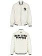 画像3: MLB NY stand collar Eco Sheepskin uniform BASEBALL JACKET  blouson  ユニセックス 男女兼用MLB NYエコファースタンドカラースタジアムジャンパー スタジャン MA-1 ボンバー ジャケット ブルゾン (3)