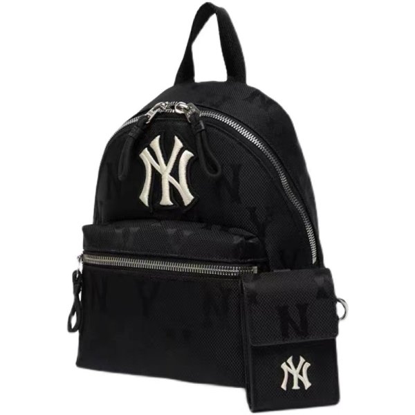 画像1: MLB NY logo monogram backpack Tote shoulder Bag　ニューヨークヤンキースバックパック リュックショルダートートバッグ (1)