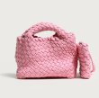 画像16: Woven leather mini braided tote shoulder bag 　レザーミニ編み込みショルダートートバッグ (16)
