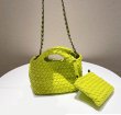 画像9: Woven leather mini braided tote shoulder bag 　レザーミニ編み込みショルダートートバッグ (9)