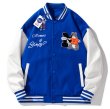 画像4: NASA WTAPS flagship ALIAS BASS UK Rabbit embroidery baseball uniform BASEBALL JACKET  blouson  ユニセックス 男女兼用NASAナサテニスラビットスタジアムジャンパー スタジャン MA-1 ボンバー ジャケット ブルゾン (4)