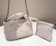 画像6: Woven leather mini braided tote shoulder bag 　レザーミニ編み込みショルダートートバッグ (6)