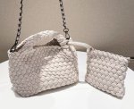 画像6: Woven leather mini braided tote shoulder bag 　レザーミニ編み込みショルダートートバッグ (6)