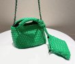 画像8: Woven leather mini braided tote shoulder bag 　レザーミニ編み込みショルダートートバッグ (8)