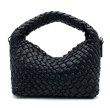 画像2: Woven leather mini braided tote shoulder bag 　レザーミニ編み込みショルダートートバッグ (2)