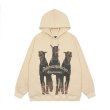 画像2: Doberman dog print hoodie sweater　ユニセックス 男女兼用ドーベルマン 犬 ドッグプリントフーディパーカー (2)