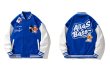画像10: NASA WTAPS flagship ALIAS BASS UK Rabbit embroidery baseball uniform BASEBALL JACKET  blouson  ユニセックス 男女兼用NASAナサテニスラビットスタジアムジャンパー スタジャン MA-1 ボンバー ジャケット ブルゾン (10)