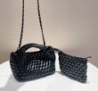 画像5: Woven leather mini braided tote shoulder bag 　レザーミニ編み込みショルダートートバッグ (5)