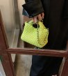 画像15: Woven leather mini braided tote shoulder bag 　レザーミニ編み込みショルダートートバッグ (15)