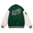 画像3: Flower & back 49 logo  embroidery baseball uniform BASEBALL JACKET  blouson  ユニセックス 男女兼用フラワー＆バック49ロゴスタジアムジャンパー スタジャン MA-1 ボンバー ジャケット ブルゾン (3)