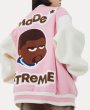 画像3:  MADE extreme hip hop embroidery baseball uniform BASEBALL JACKET  blouson  ユニセックス 男女兼用MADEエクストリームヒップホップスタジアムジャンパー スタジャン MA-1 ボンバー ジャケット ブルゾン (3)