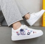 画像2:  Men's Astronaut high and low cut leather sneakers　 ユニセックス男女兼用 宇宙飛行士ハイカット＆ローカットレザースニーカーカジュアル シューズ (2)