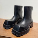 画像8: Men's leather generous square head TROOPER Boots Martin boots　ユニセックス男女兼用レザートルーパーブーツマーティンブーツ (8)
