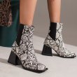 画像11: Western chunky heel ankle boots women's boots 　ウエスタン チャンキーヒールレザーブーツ  チェルシーブーツショートブーツ (11)