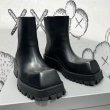 画像7: Men's leather generous square head TROOPER Boots Martin boots　ユニセックス男女兼用レザートルーパーブーツマーティンブーツ (7)