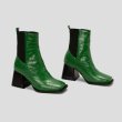 画像7: Western chunky heel ankle boots women's boots 　ウエスタン チャンキーヒールレザーブーツ  チェルシーブーツショートブーツ (7)