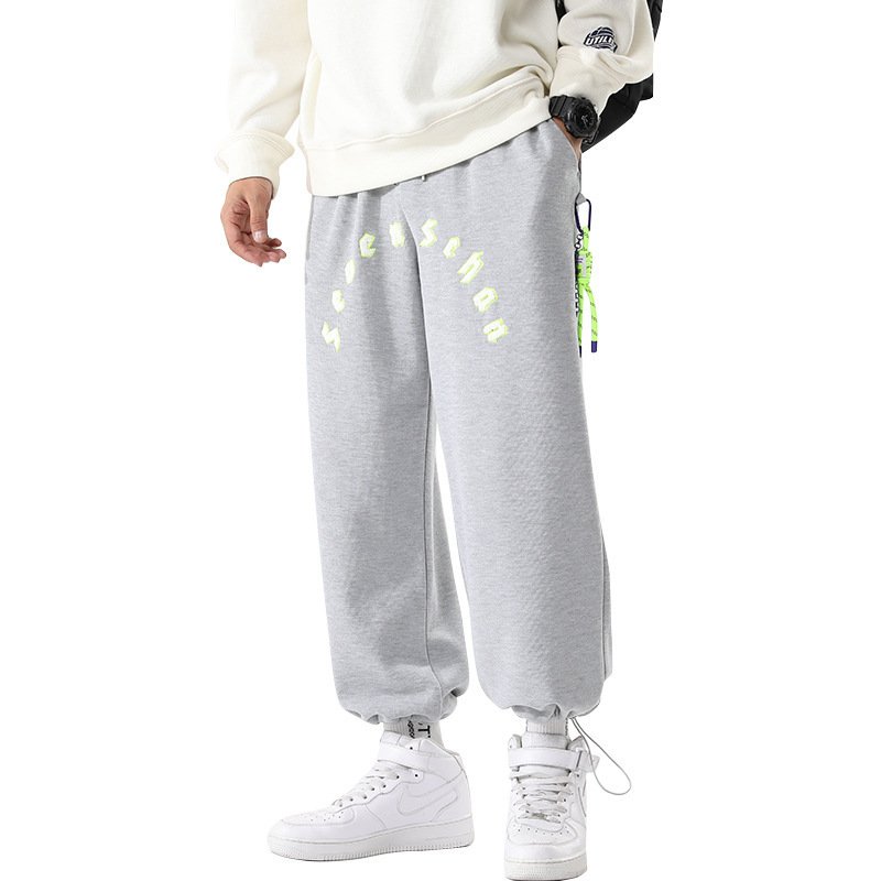 画像8: Unisex alphabet logo embroidery Sweatpants trousers  ユニセックス男女兼用アルファベットロゴ刺繍 スウェットパンツロングパンツロゴスウェットパンツ (8)