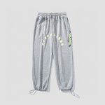 画像6: Unisex alphabet logo embroidery Sweatpants trousers 　ユニセックス男女兼用アルファベットロゴ刺繍 スウェットパンツロングパンツロゴスウェットパンツ (6)
