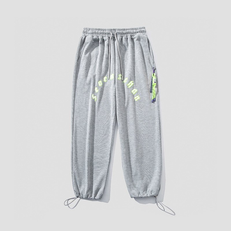 画像6: Unisex alphabet logo embroidery Sweatpants trousers  ユニセックス男女兼用アルファベットロゴ刺繍 スウェットパンツロングパンツロゴスウェットパンツ (6)