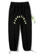 画像1: Unisex alphabet logo embroidery Sweatpants trousers 　ユニセックス男女兼用アルファベットロゴ刺繍 スウェットパンツロングパンツロゴスウェットパンツ (1)
