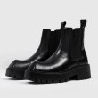 画像3: Men's leather high-top British style square toe Chelsea boots  Martin boots　ユニセックス男女兼用レザーサイドゴアプラットフォームハイカットブーツマーティンブーツ (3)