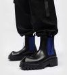 画像7: Men's leather high-top British style square toe Chelsea boots  Martin boots　ユニセックス男女兼用レザーサイドゴアプラットフォームハイカットブーツマーティンブーツ (7)