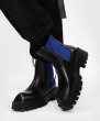 画像5: Men's leather high-top British style square toe Chelsea boots  Martin boots　ユニセックス男女兼用レザーサイドゴアプラットフォームハイカットブーツマーティンブーツ (5)