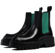 画像2: Men's leather high-top British style square toe Chelsea boots  Martin boots　ユニセックス男女兼用レザーサイドゴアプラットフォームハイカットブーツマーティンブーツ (2)