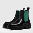 画像16: Men's leather high-top British style square toe Chelsea boots  Martin boots　ユニセックス男女兼用レザーサイドゴアプラットフォームハイカットブーツマーティンブーツ (16)