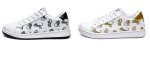 画像3:  Men's tiger graffiti print lace-up leather sneakers　 ユニセックス男女兼用レザータイガー虎グラフィックプリントスニーカーカジュアル シューズ (3)