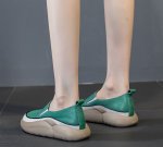 画像10: women's Step on shit feeling platform wedge heel Britishl oafers  Pumps　厚底プラットフォームシンプルレトロレザースリッポンオックスフォードシューズ パンプス　 (10)