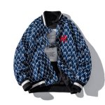 画像9: NBA NY ×NASAlogo monogram BASEBALL JACKET  blouson  ユニセックス 男女兼用 NASA ×NBA NY ナサ×ニューヨークヤンキースロゴモノグラムジャケットスタジアムジャンパー スタジャン MA-1 ボンバー ジャケット ブルゾン (9)