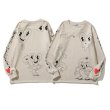 画像3: Love Heart Comic Print Long Sleeve T-shirt　ユニセックス男女兼用ラブハートコミックプリント長袖Tシャツプルオーバートレーナー (3)