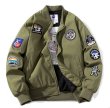 画像1: Air Force NASA Astronaut Jacket BASEBALL JACKET  blouson  ユニセックス 男女兼用エアフォース NASA ナサ 宇宙飛行士エンブレムジャケットスタジアムジャンパー スタジャン MA-1 ボンバー ジャケット ブルゾン (1)