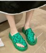 画像4: thick-bottomed casual muffin bottom sandals and slippers　厚底プラットフォームマフィンボトムサンダルスリッパ    (4)