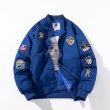 画像3: Air Force NASA Astronaut Jacket BASEBALL JACKET  blouson  ユニセックス 男女兼用エアフォース NASA ナサ 宇宙飛行士エンブレムジャケットスタジアムジャンパー スタジャン MA-1 ボンバー ジャケット ブルゾン (3)